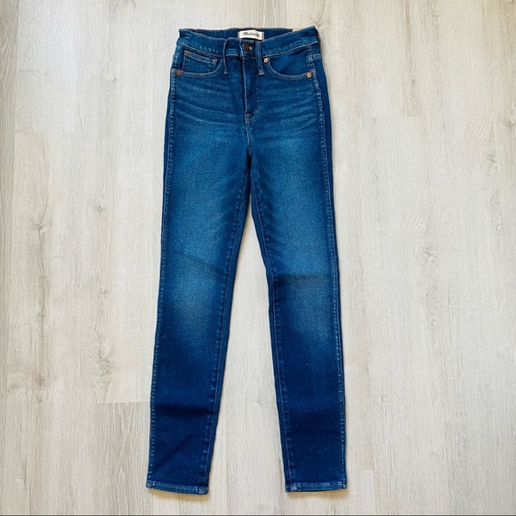 Madewell 10" High Rise Skinny Denim Jens Blue Sz 25 - Picture 3 of 16